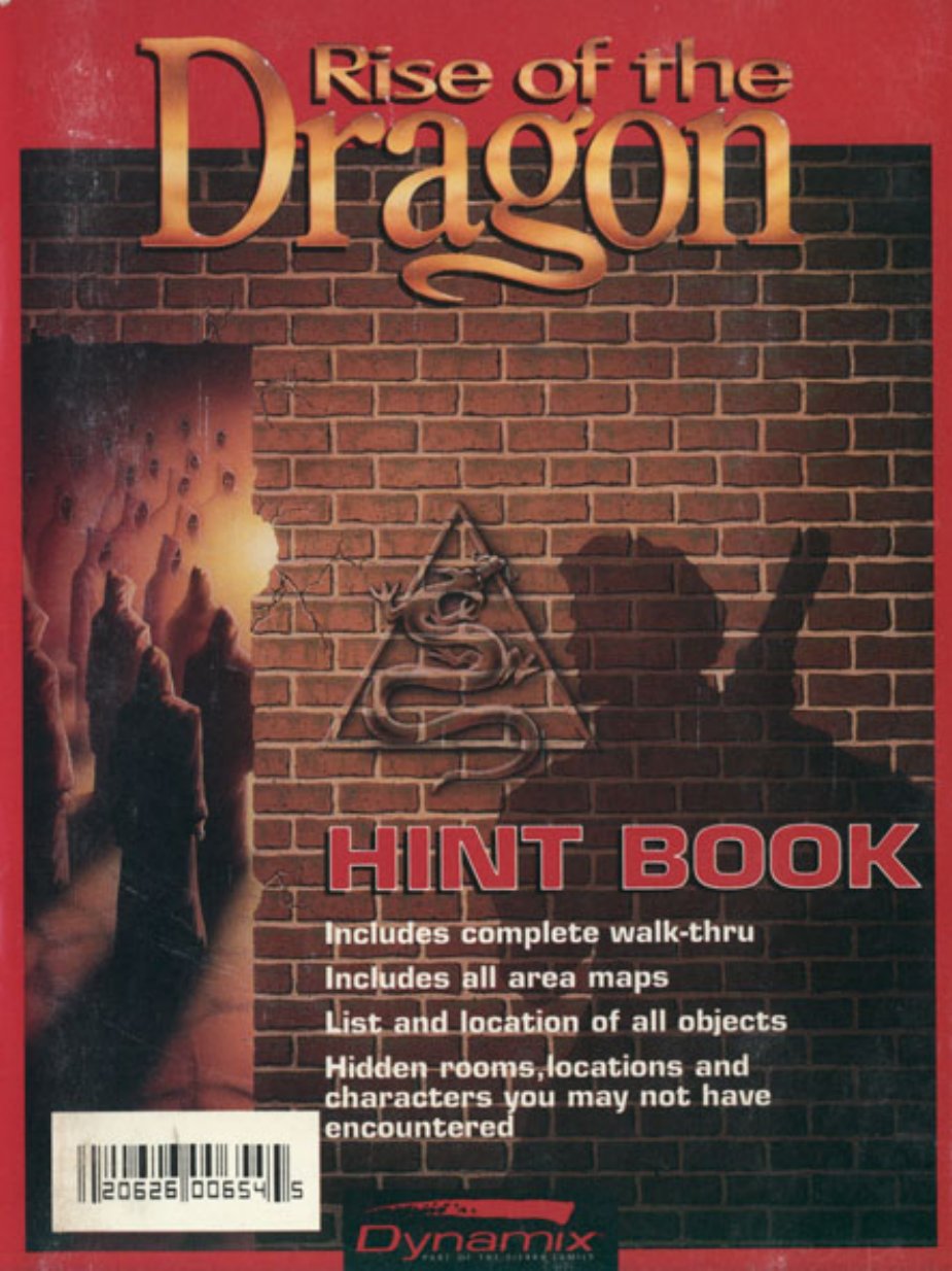 Rise of the Dragon Hint Book