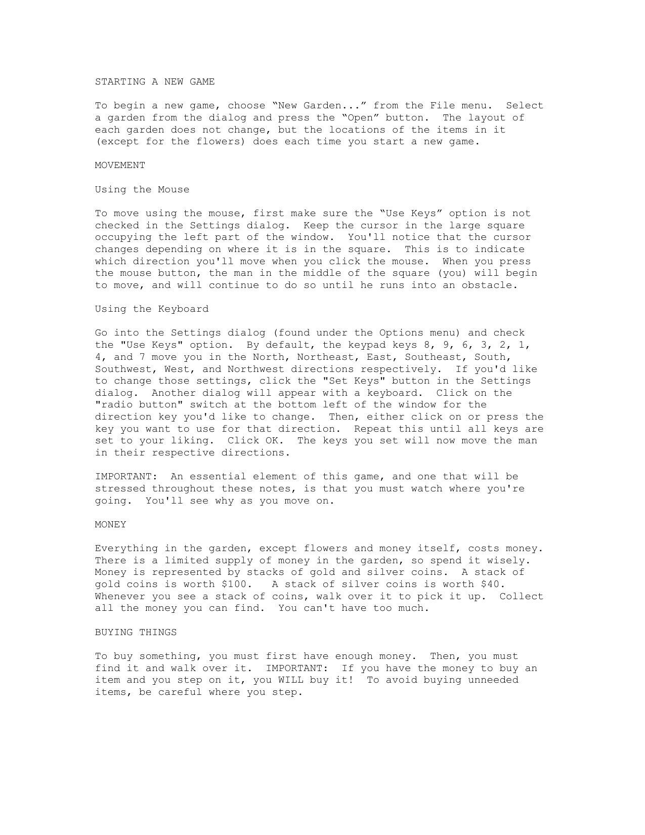 Rose Garden Manual