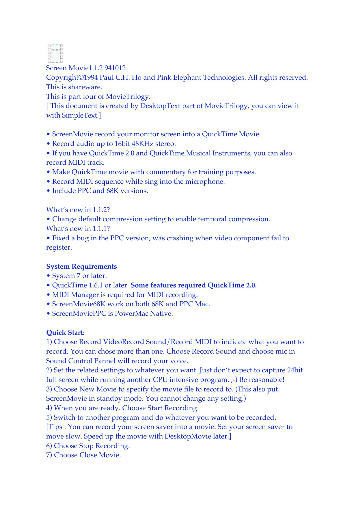 ScreenMovie 1.1.2 README