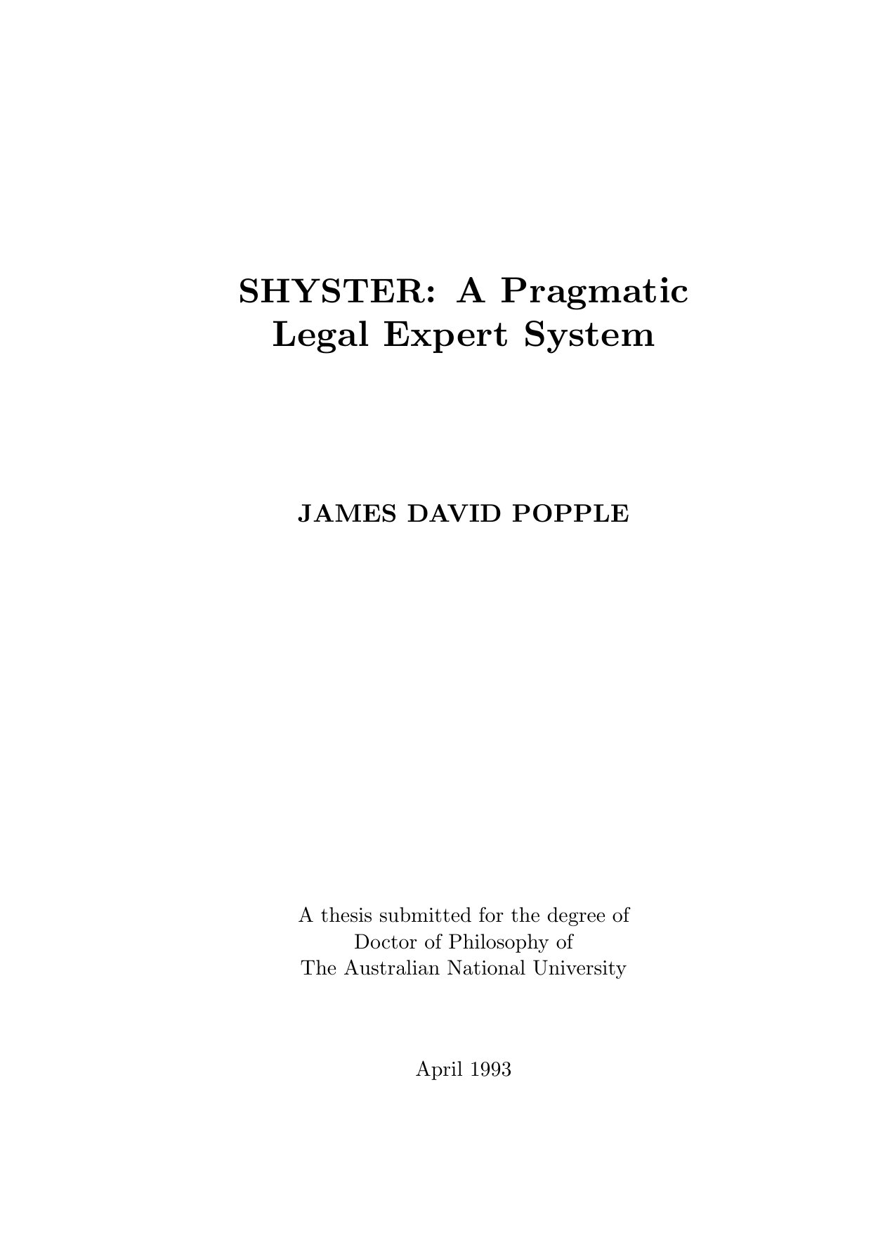 SHYSTER Legal System LQ