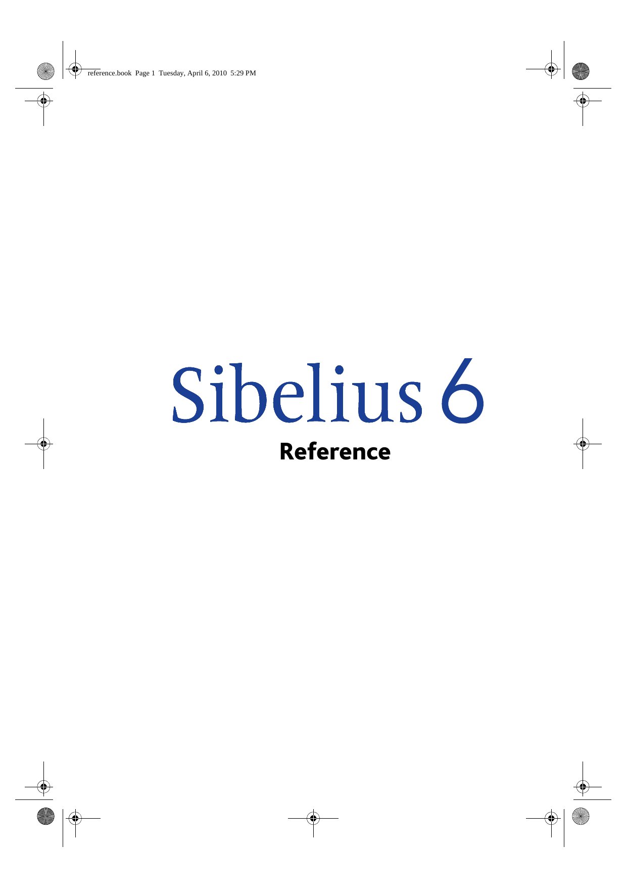 Sibelius 6 Reference
