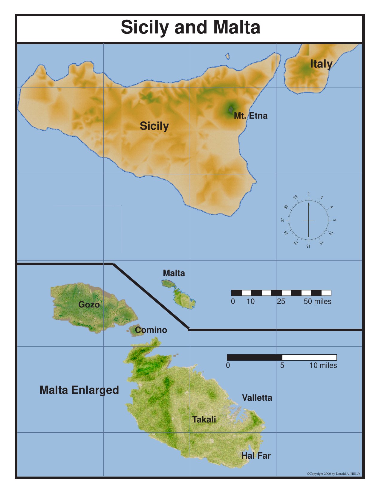 Sicily Malta Map