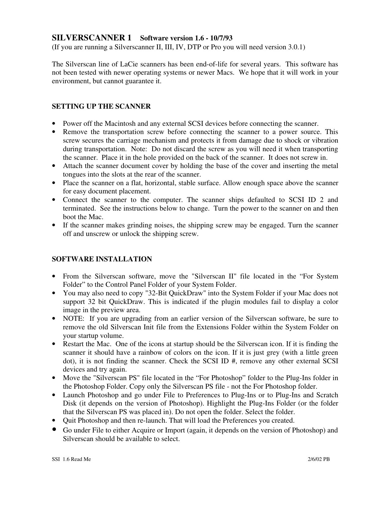 Silverscanner 1 Read Me DOC