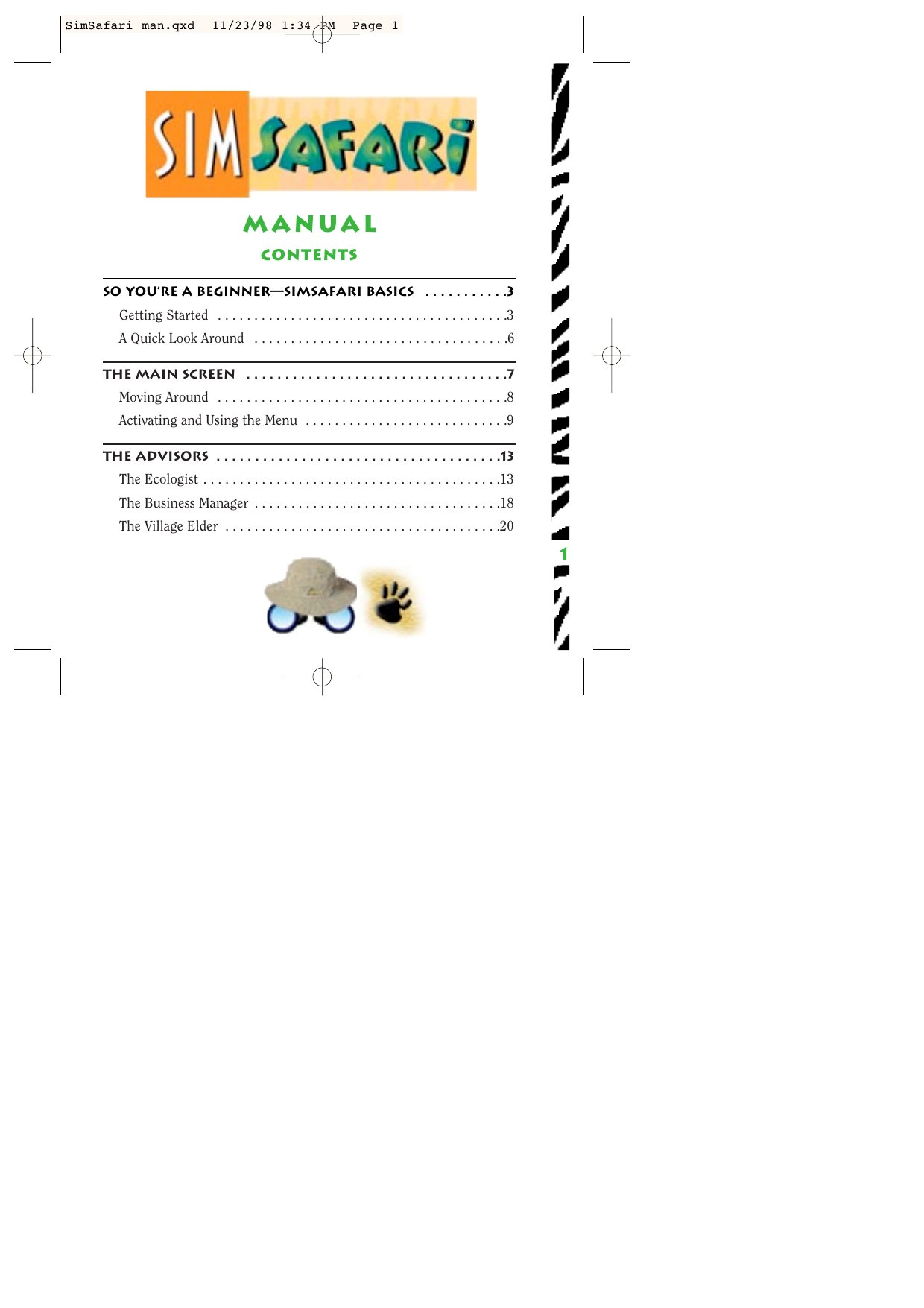 SimSafari English Manual