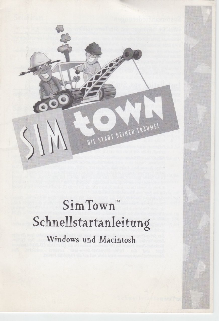SimTown StartGuide german