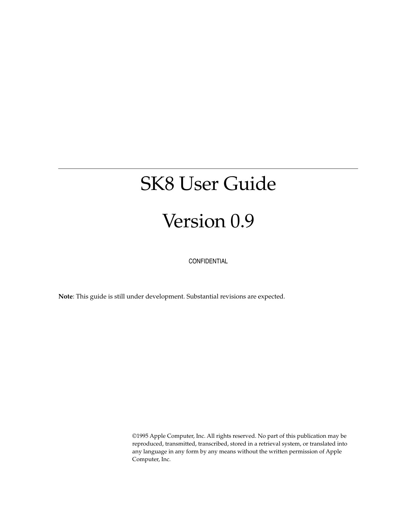 SK8 0.9 User Guide