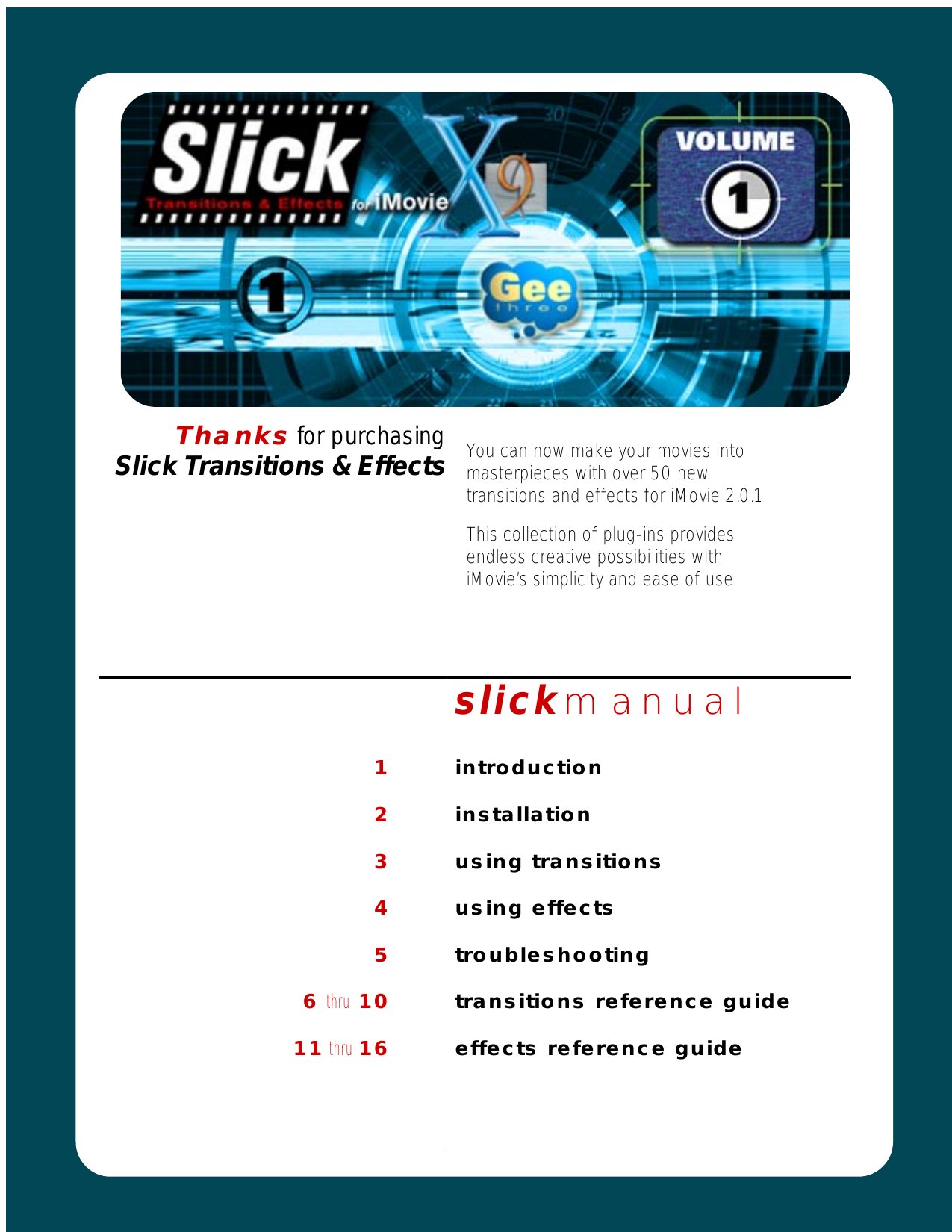 Slick 1 Manual