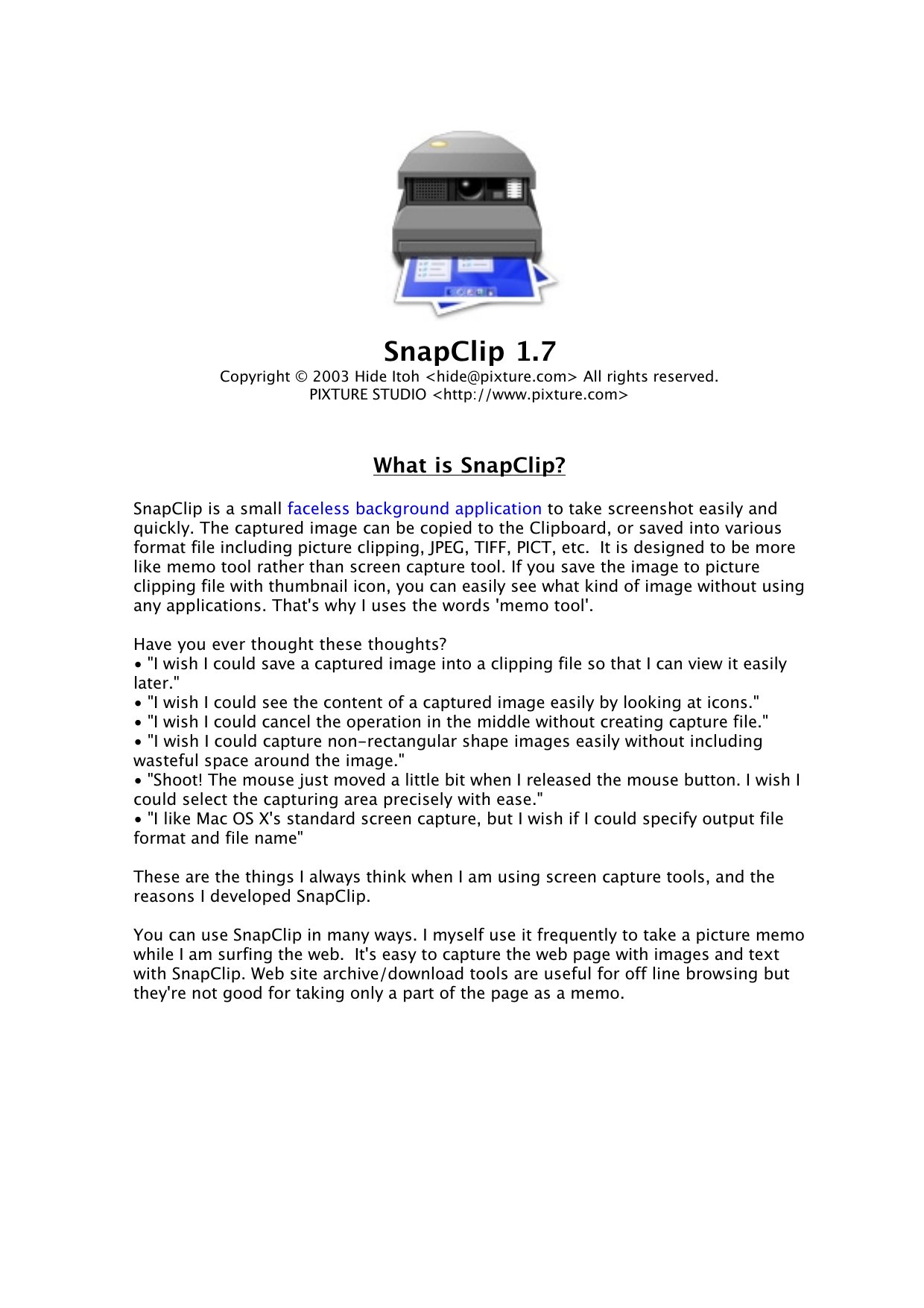 SnapClip UserGuide