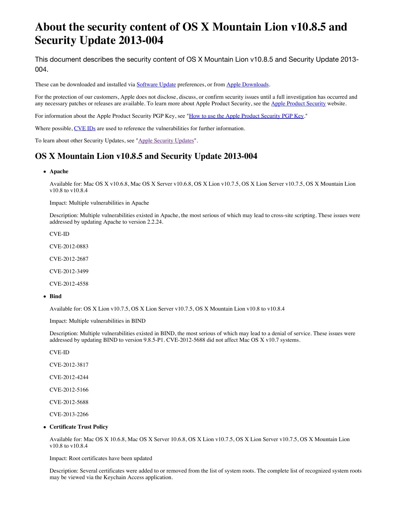 Snow Leopard Server SecUpdate 2013 004 details