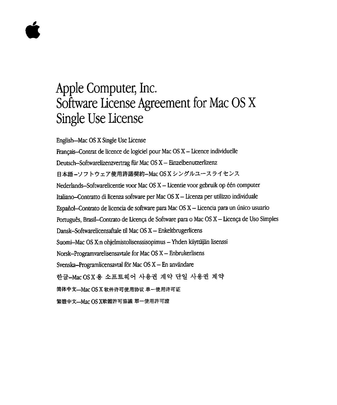 Software License Agreement 2Z033 1965 B ebook
