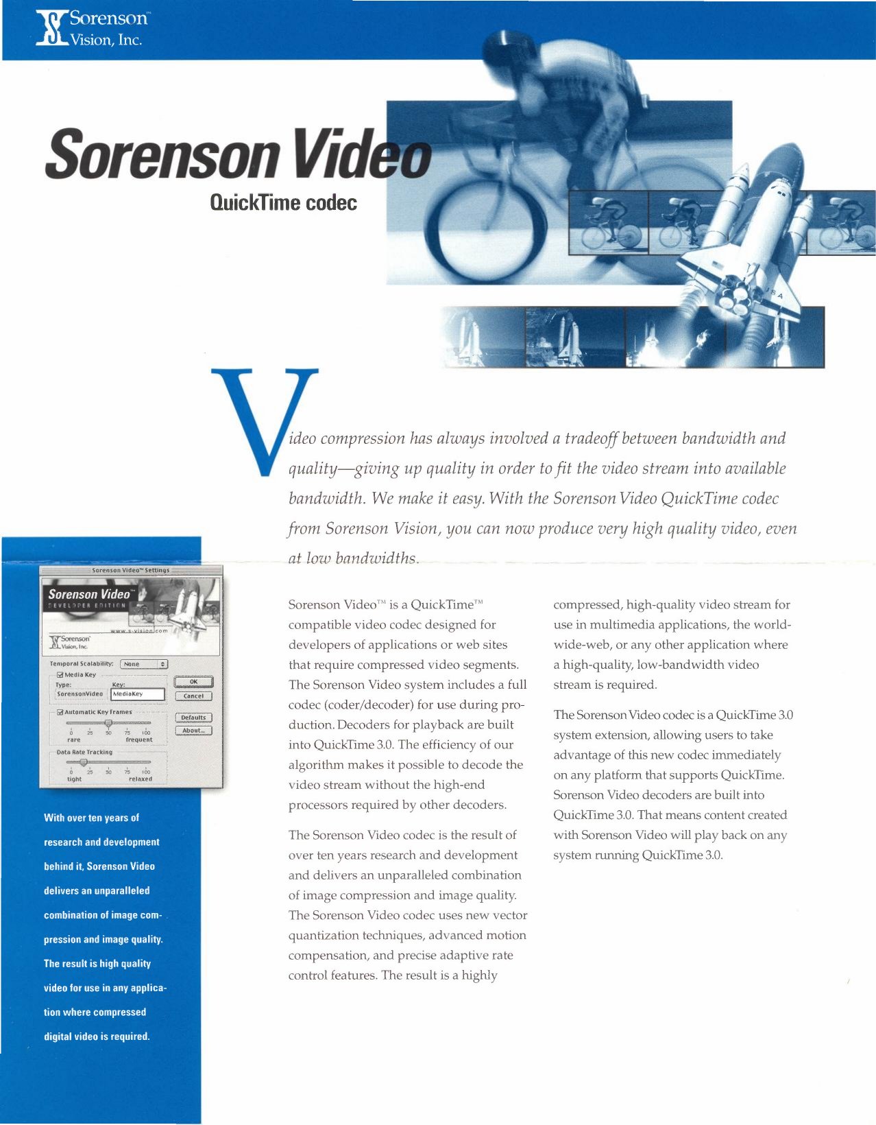 Sorenson Video QuickTime codec brochure