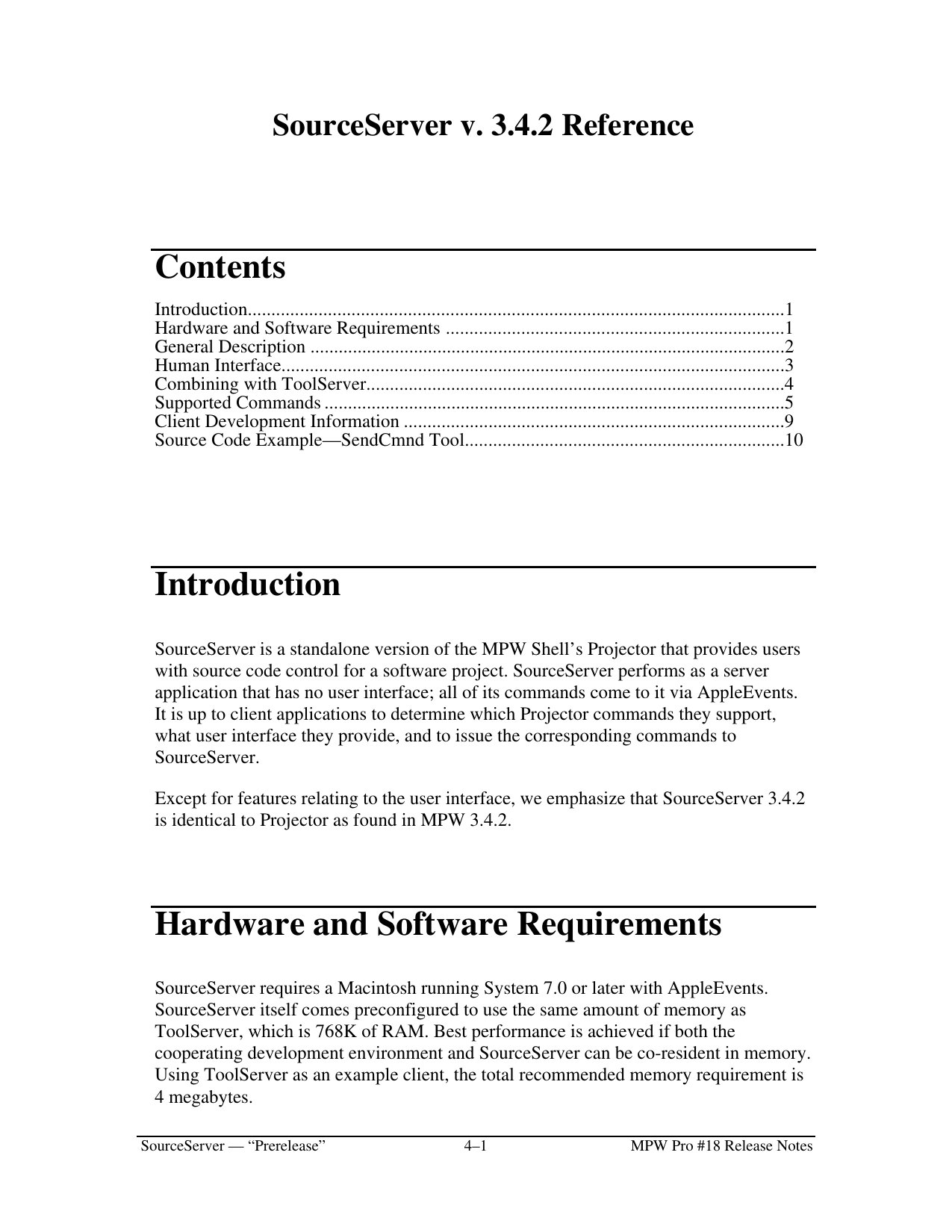 SourceServer Reference