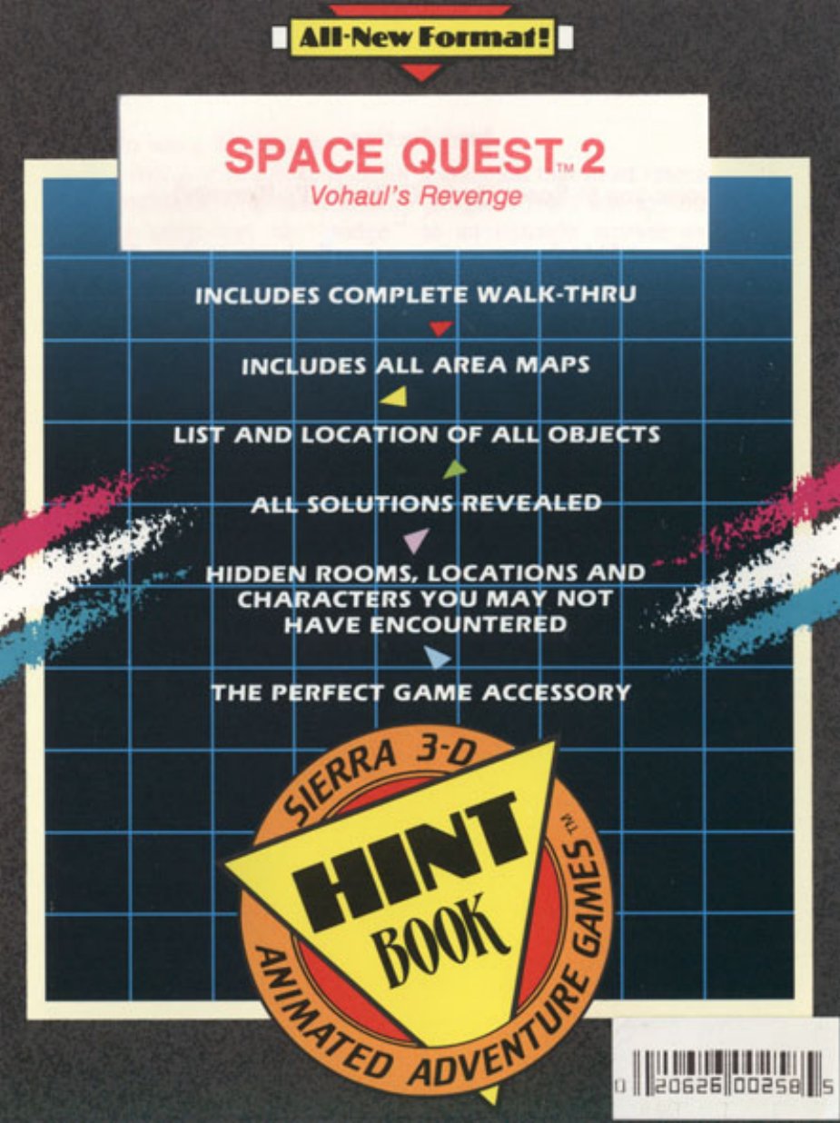 Space Quest 2 Hint Book