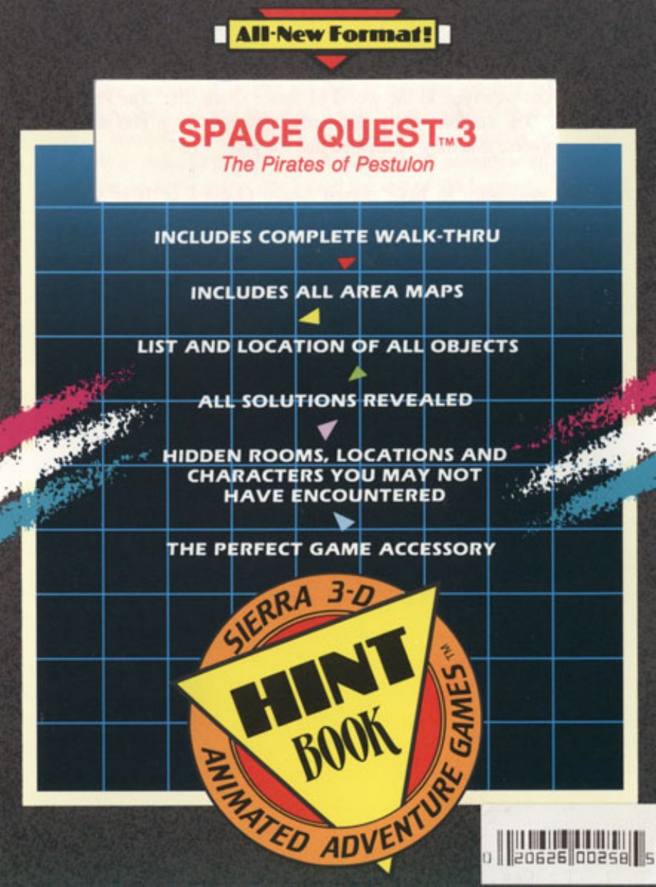 Space Quest 3 Hint Book