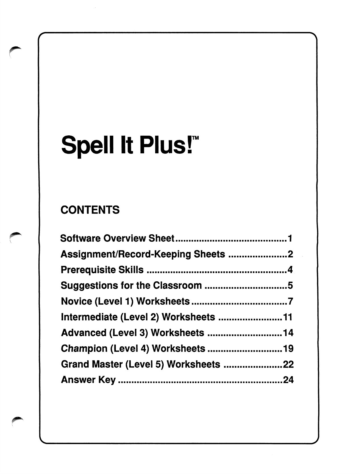 Spell It Plus Teacher Supplement