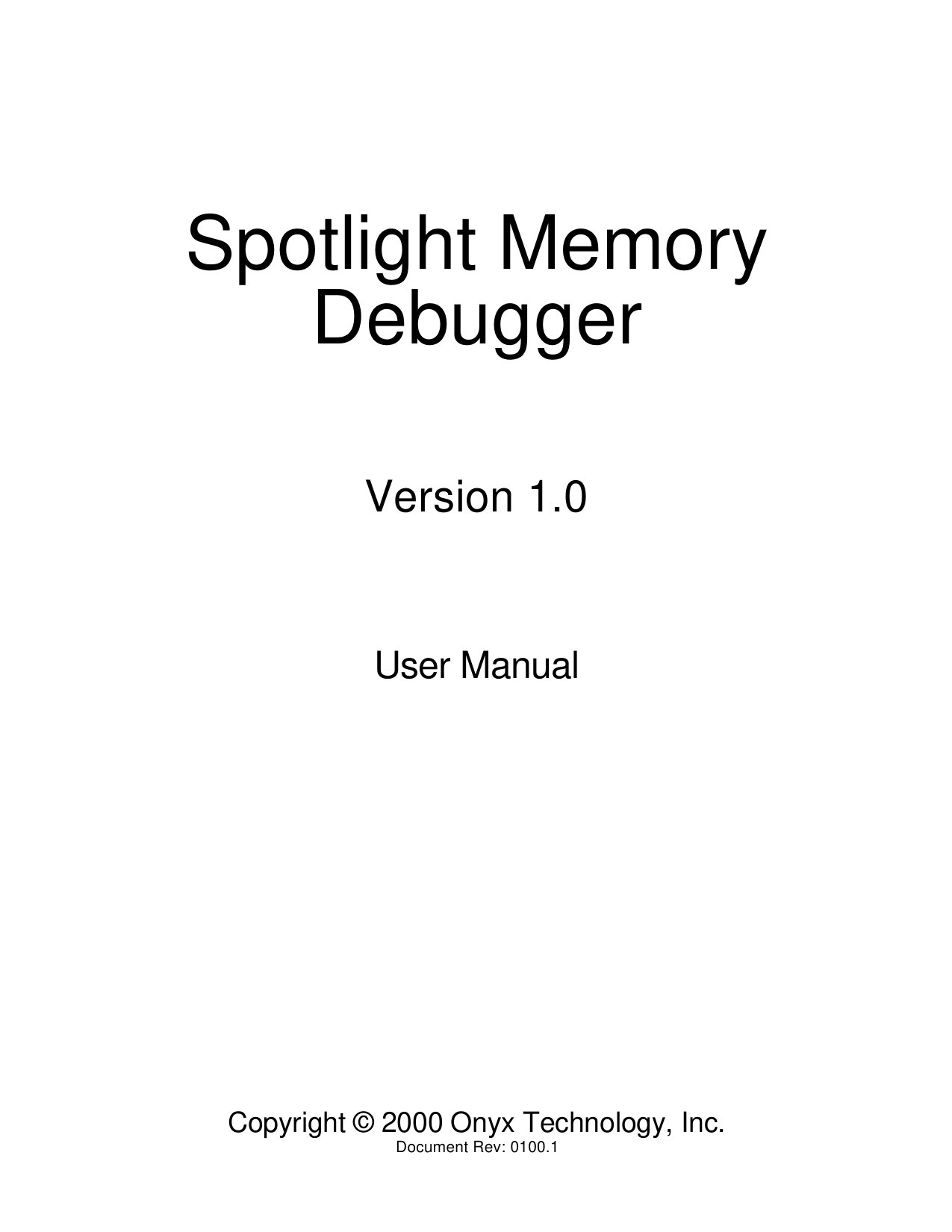 Spotlight User Manual