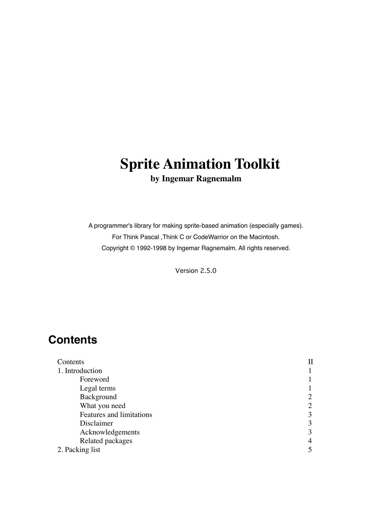 Sprite Animation Toolkit 2.5.0