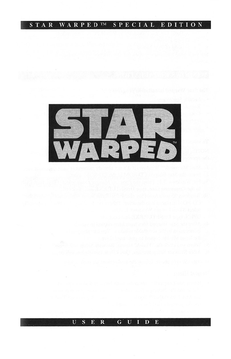 Star Warped User Guide