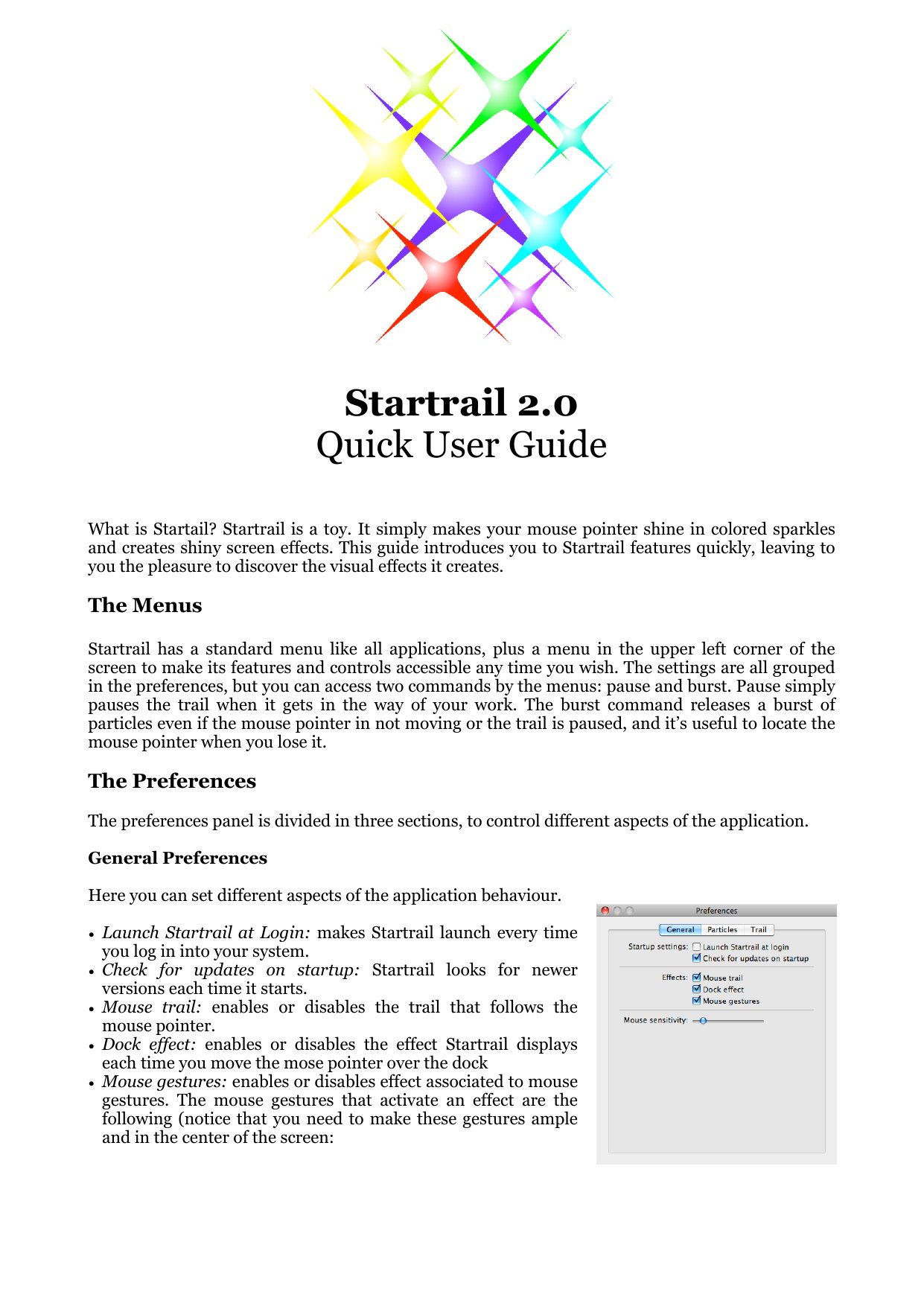 Startrail User Guide