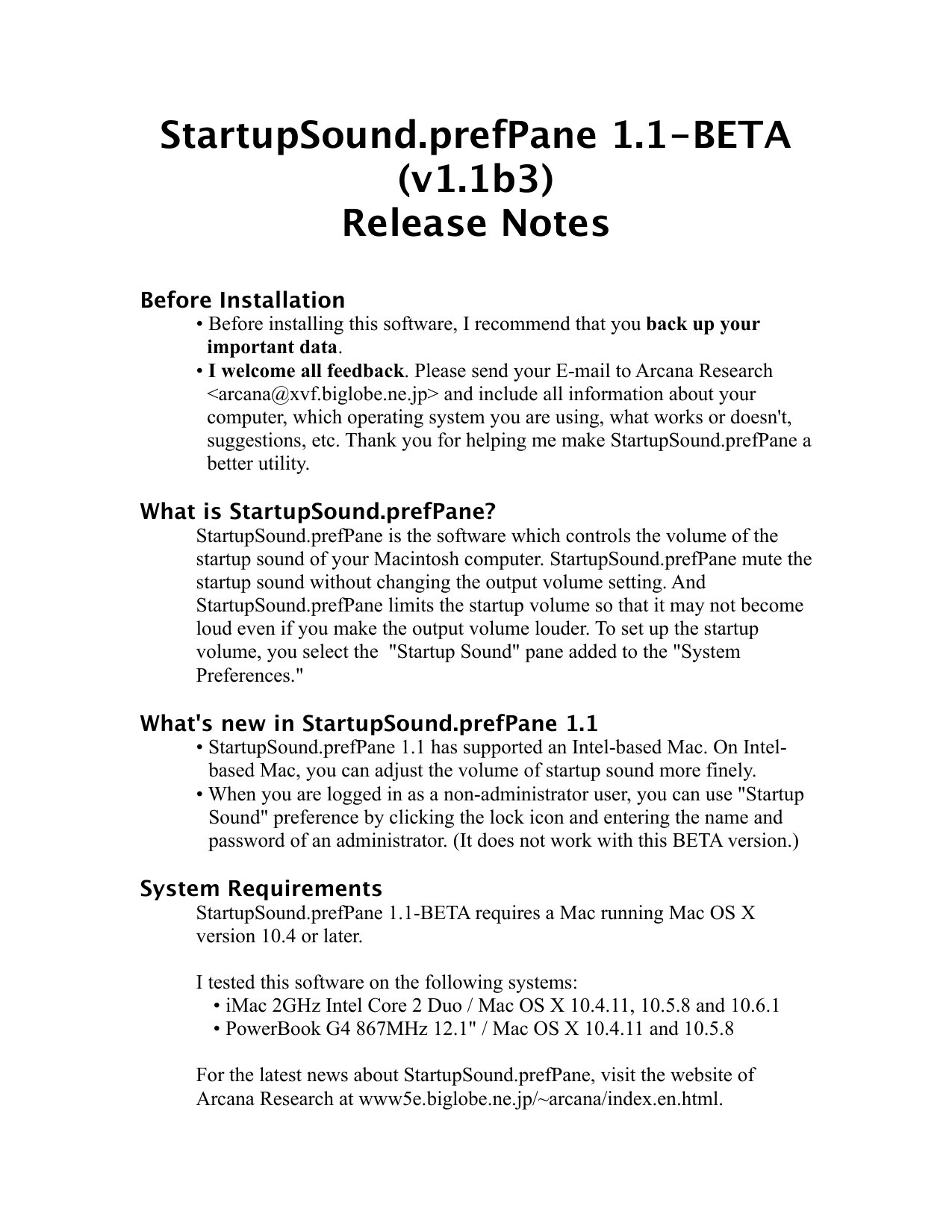 StartupSound 11b3 ReadMe