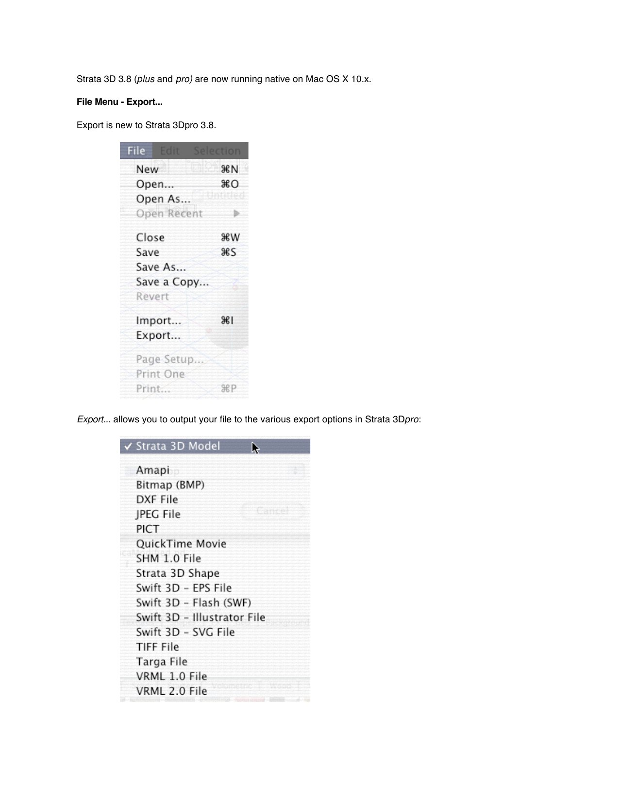Strata 3Dpro 3.8 Addendum