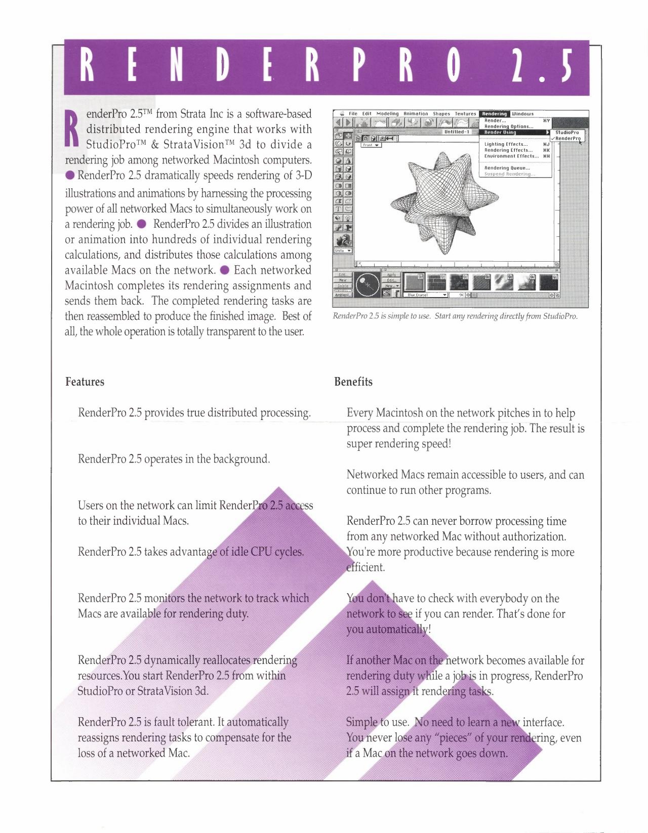Strata RenderPro 2.5 brochure