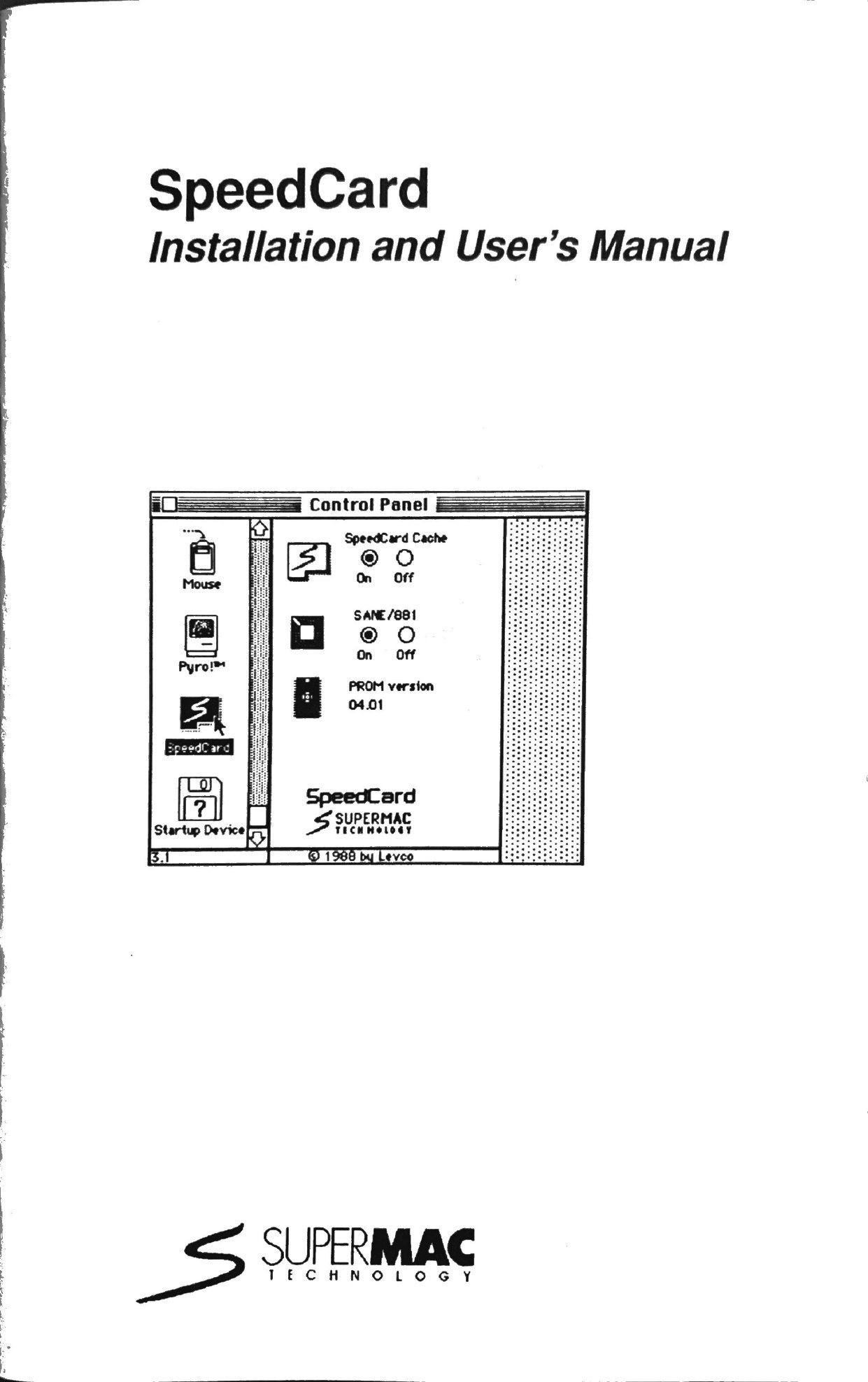 SuperMac SpeedCard manual