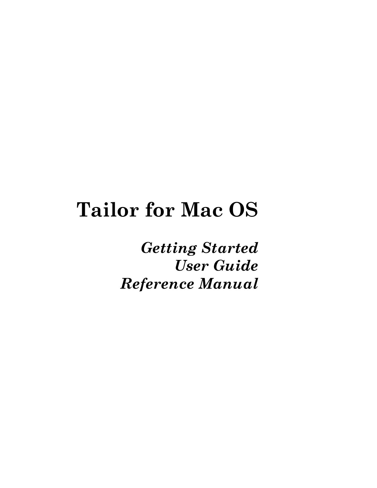 Tailor2Manual