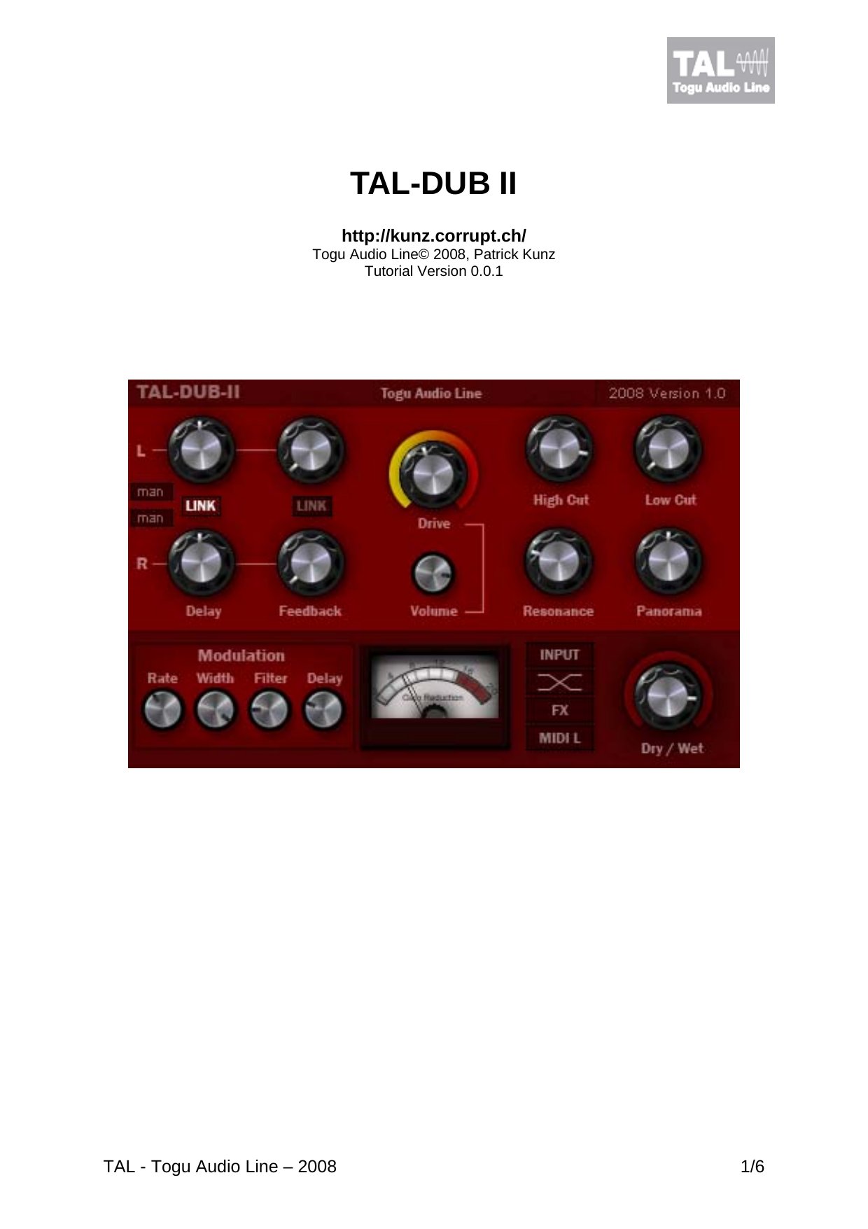 TAL Dub 2 UserManual