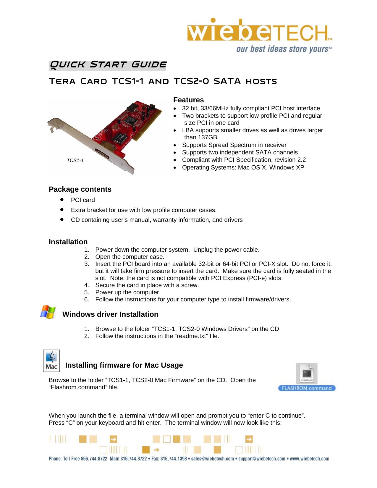 TCS1 1 TCS2 0 User Manual