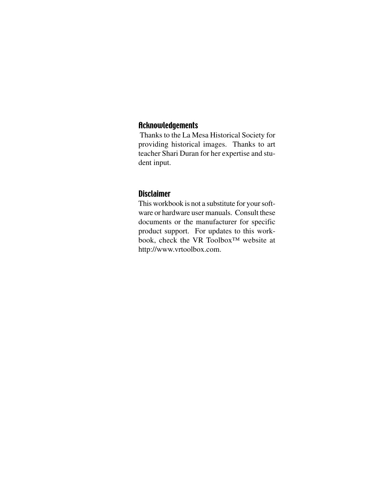 Teacher QTVR Workbook