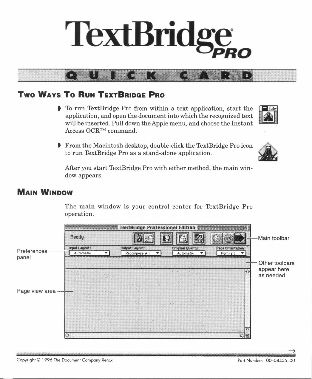 TextBridge Pro 3 Quick Card