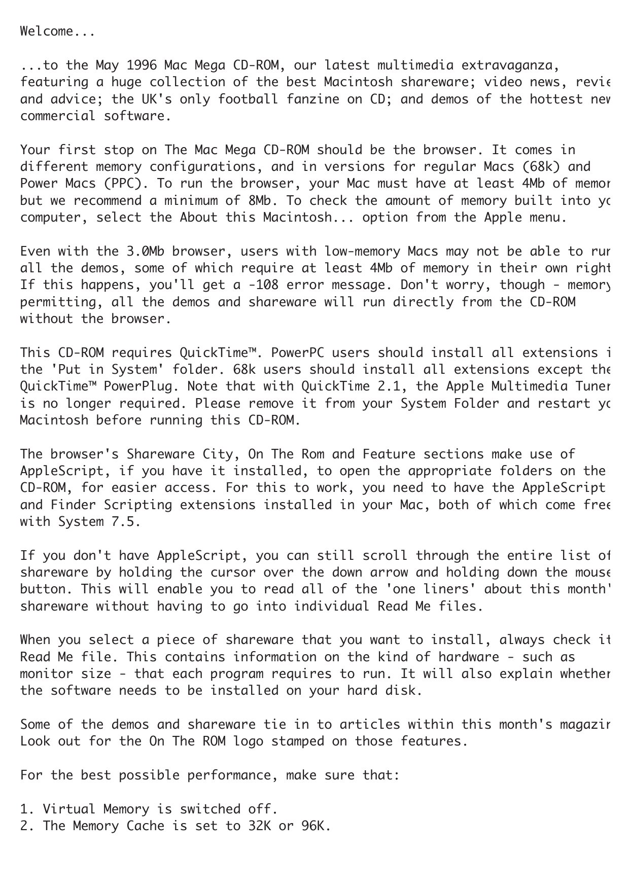 The Mac Mega CD info