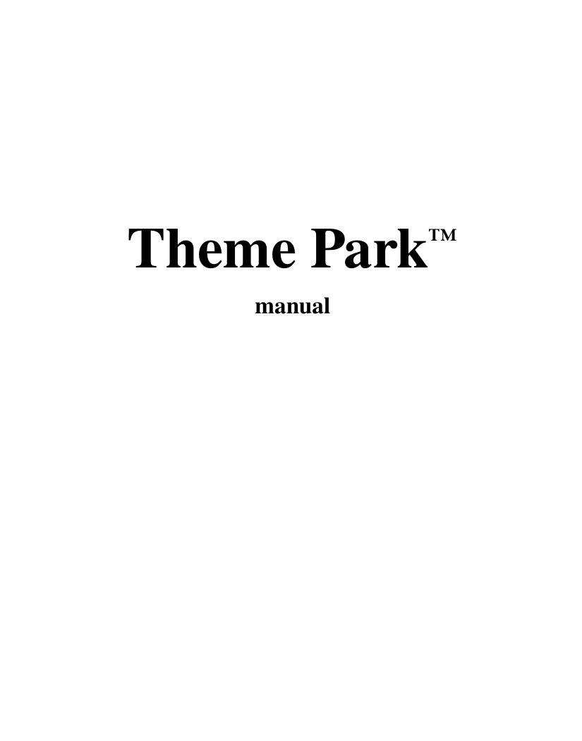 ThemeParkManual