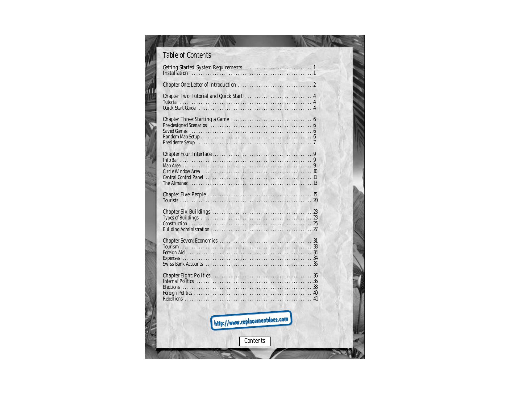 Tropico Manual