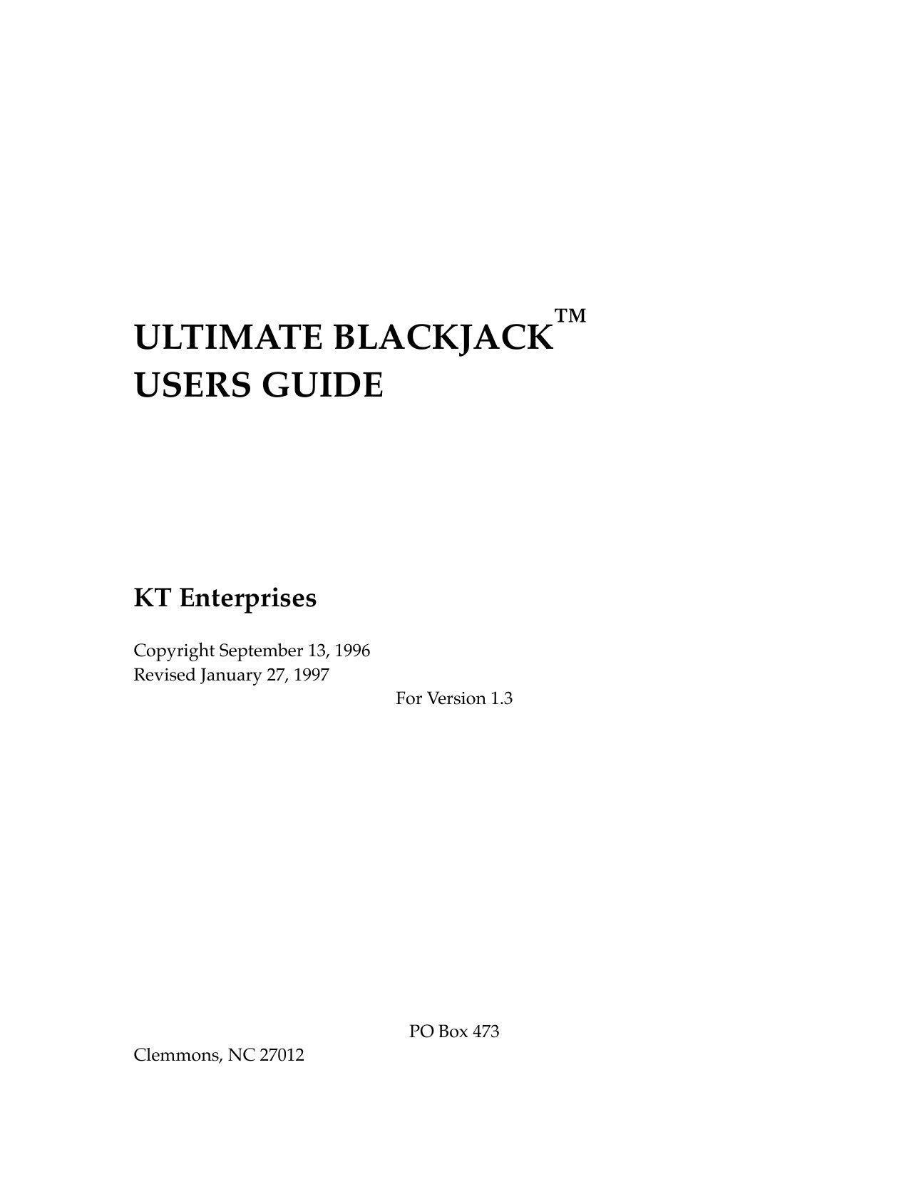UB Manual