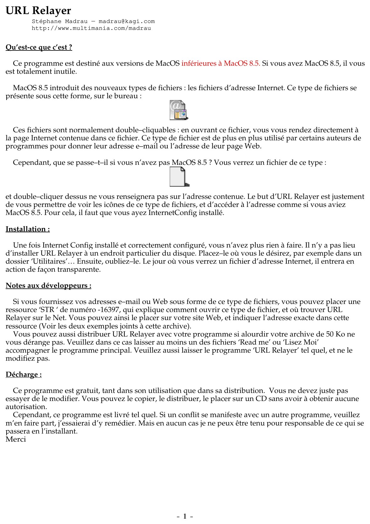 URL Relayer FR